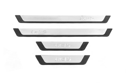 Door Sill Protectors Omsa Flexill (4 pcs, Stainless Steel) for Hyundai IX-35 2010-2015 - image 1