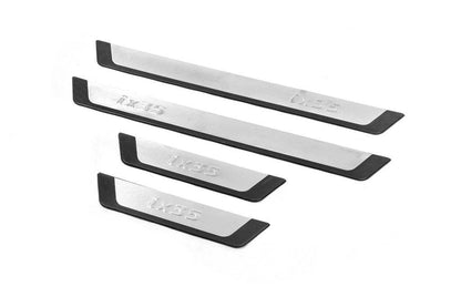 Sill pads Omsa Flexill (4 pcs., stainless steel) for Hyundai IX-35 2010-2015 - Reelken Auto