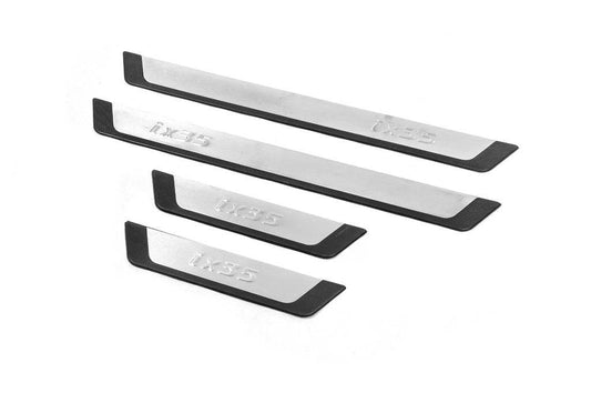 Sill pads Omsa Flexill (4 pcs., stainless steel) for Hyundai IX-35 2010-2015 - Reelken Auto