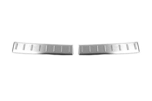 Cover on the threshold of the trunk mat (2 pcs., stainless steel) for Renault Captur 2019↗ - Reelken Auto