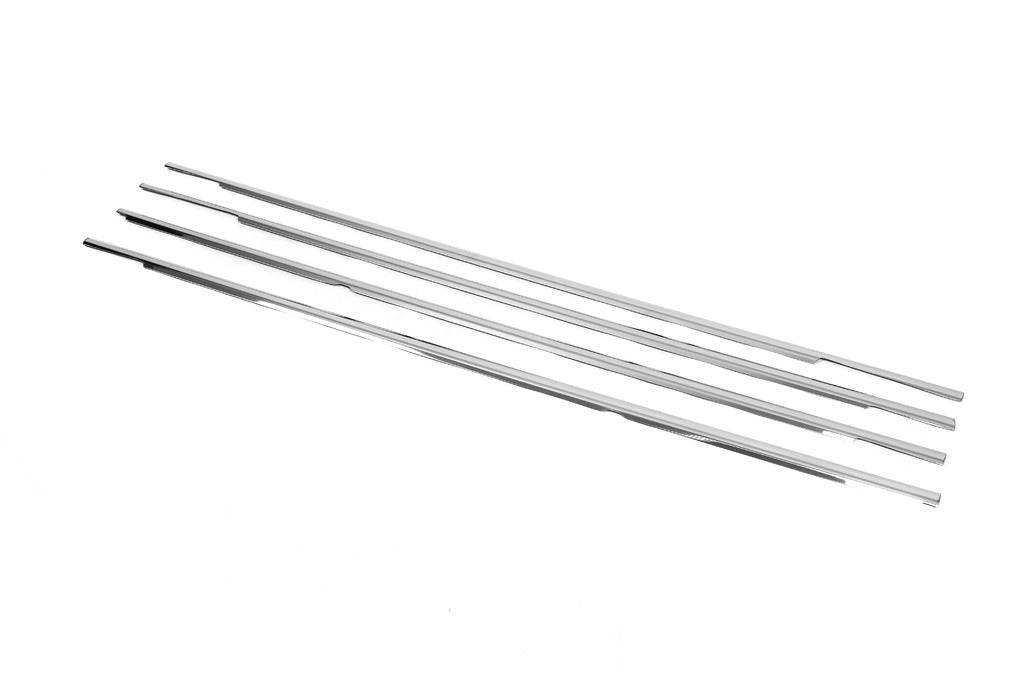 Molding of glass (4 pieces, stainless steel) for Volkswagen Golf Plus - Reelken Auto