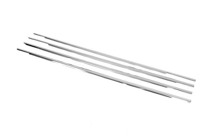 Molding of glass (4 pieces, stainless steel) for Volkswagen Golf Plus - Reelken Auto