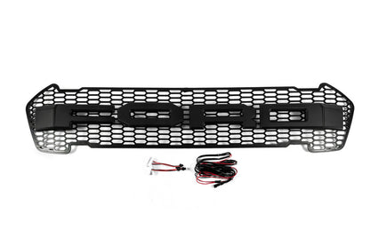 Front grille (2015-2018, black, LED) for Ford Ranger 2011-2022 - image 1