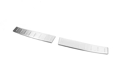 Cover on the rear bumper HB (2 pcs, stainless steel) for Renault Clio IV 2012-2019 - Reelken Auto