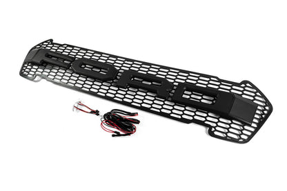 Front grille (2015-2018, black, LED) for Ford Ranger 2011-2022 - image 2