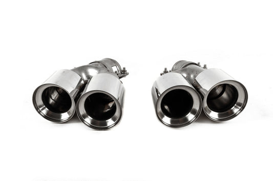 M5 Silver exhaust tips (2 pcs) for BMW 5 Series G30/G31 2017-2023 - image 2