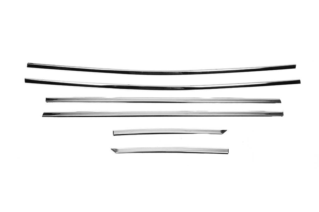 Edging glass (6 PCs, stainless steel) for Peugeot 2008 2019↗︎ - Reelken Auto