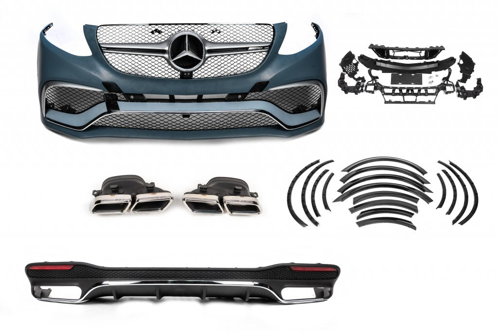 Body kit GLE63 AMG (with rear diffuser) for Mercedes GLE/ML сlass W166 2011-2018 - image 3