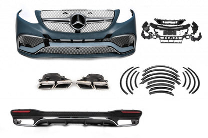 Body kit GLE63 AMG (with rear diffuser) for Mercedes GLE/ML сlass W166 2011-2018 - image 3