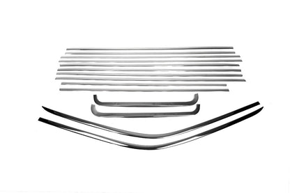 Full window trim set (14 pcs, stainless steel) for Volkswagen T5 Caravelle 2004-2010 - image 3