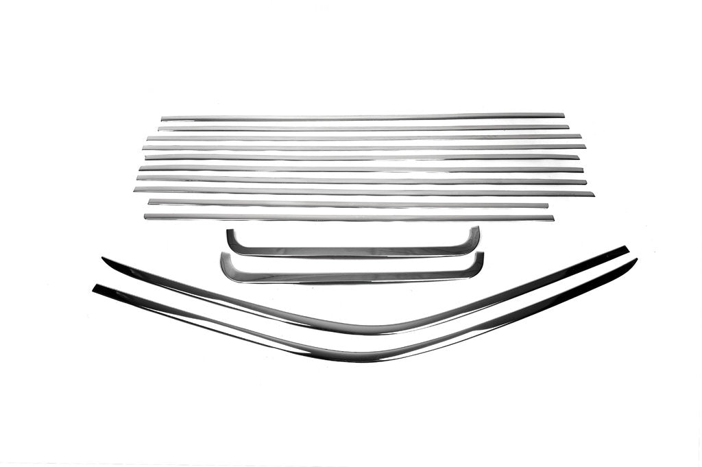 Full window trim set (14 pcs, stainless steel) for Volkswagen T6 2015-2024 - image 3