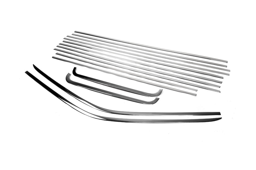 Full window trim set (14 pcs, stainless steel) for Volkswagen T5 Multivan 2003-2010 - image 5