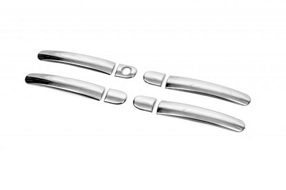 Chrome flat door handle covers (4 pcs) for Skoda Octavia II A5 2006-2010 - image 4