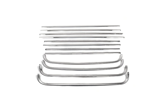 Rear window trim (12 pcs, stainless steel) for Volkswagen Caddy 2004-2010 - image 2