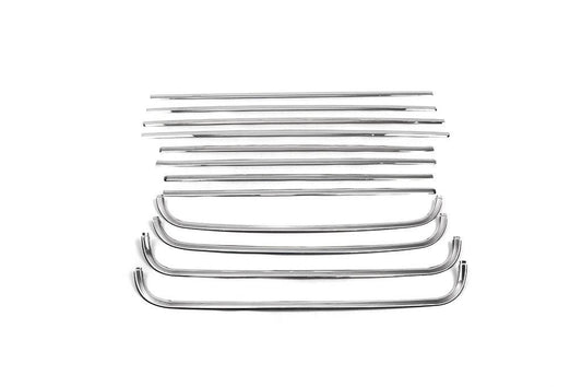 Rear window trim (12 pieces, stainless steel) for Volkswagen Caddy 2010-2015 - Reelken Auto