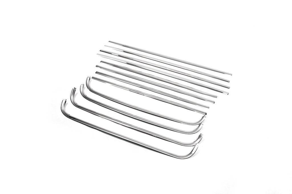 Rear window trim (12 pieces, stainless steel) for Volkswagen Caddy 2004-2010 - Reelken Auto