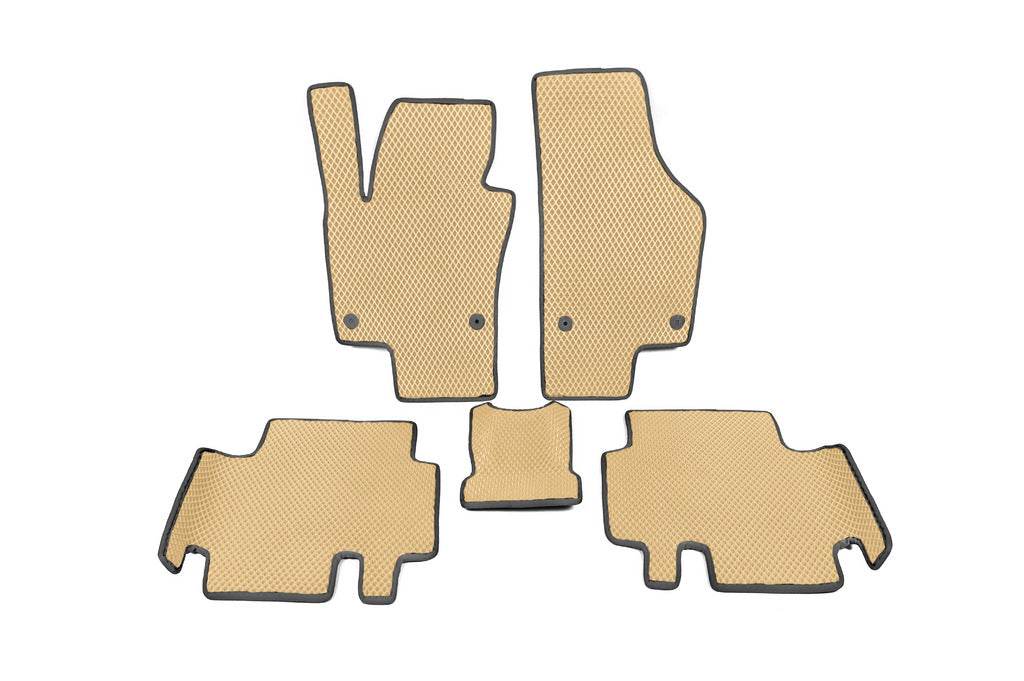Polyurethane mats (2 rows, EVA, Beige) for Volkswagen Sharan 2010↗ - Reelken Auto