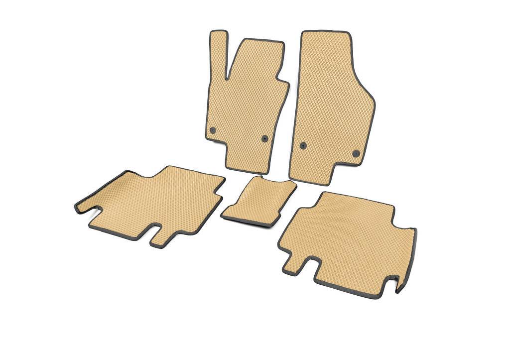 Polyurethane mats (2 rows, EVA, Beige) for Volkswagen Sharan 2010↗ - Reelken Auto