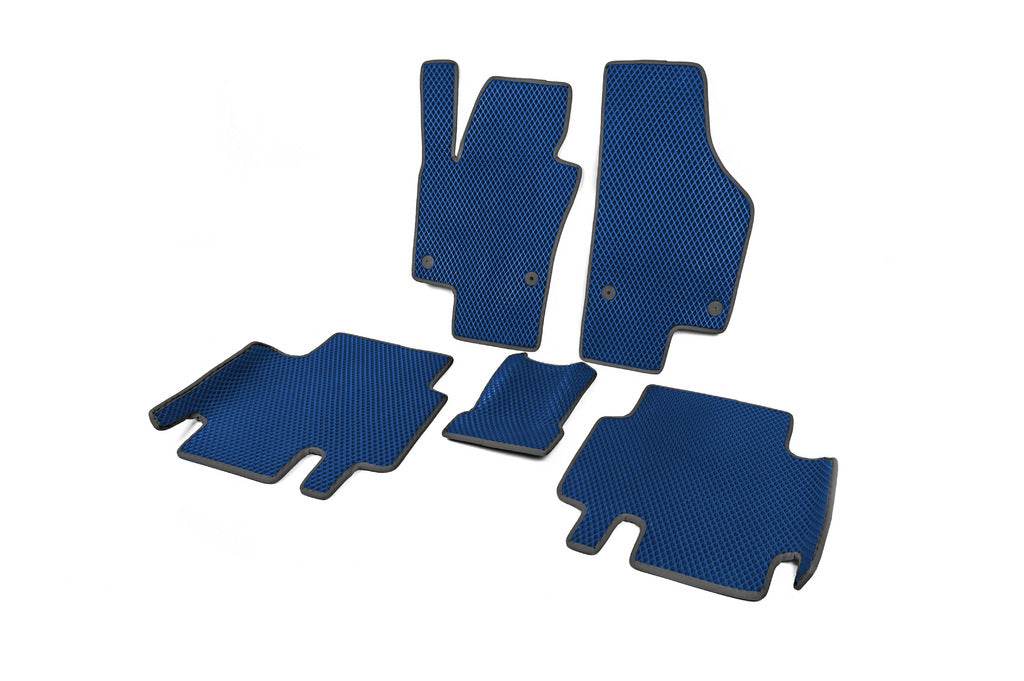 Polyurethane mats (2 rows, EVA, Blue) for Volkswagen Sharan 2010↗ - Reelken Auto