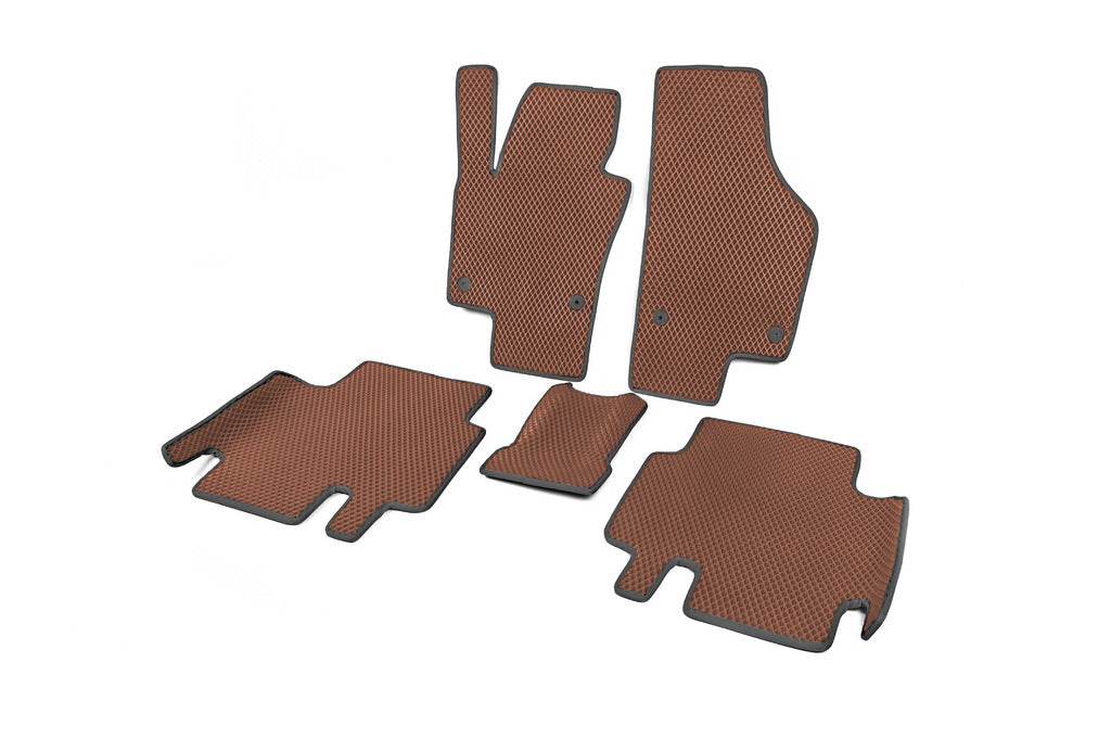 Polyurethane mats (2 rows, EVA, Brown) for Volkswagen Sharan 2010↗ - Reelken Auto