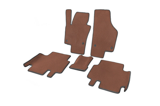 Polyurethane Floor Mats (2 Rows, EVA, Brown) for Volkswagen Sharan 2010-2023 - image 2