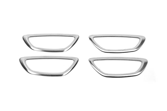 Covers around the handles in the cabin (4 pcs., stainless steel) for Renault Megane IV 2016-2025 - Reelken Auto