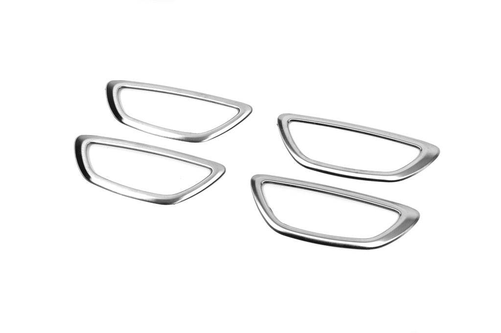 Covers around the handles in the cabin (4 pcs., stainless steel) for Renault Megane IV 2016-2025 - Reelken Auto