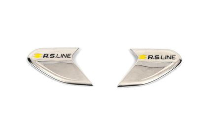 RS fender covers (OmsaLine, 2 pcs, stainless steel) for Renault Clio V 2019↗︎ - Reelken Auto