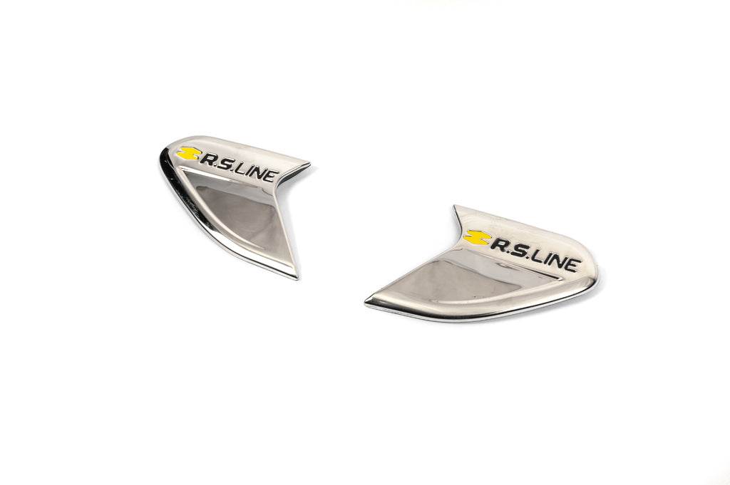 RS fender covers (OmsaLine, 2 pcs, stainless steel) for Renault Clio V 2019↗︎ - Reelken Auto