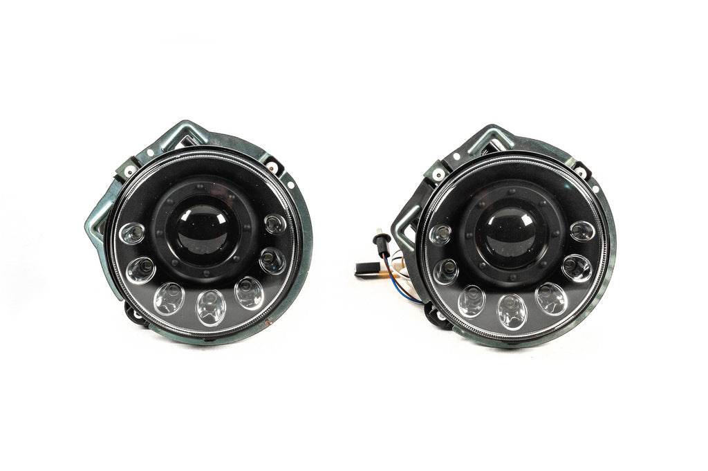 Manor Black LED headlights (2006-2017) for Mercedes G class W463 1990-2018 - Reelken Auto