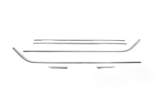 Edging glass (6 PCs, stainless steel) for Skoda Octavia III A7 2013-2019 - Reelken Auto