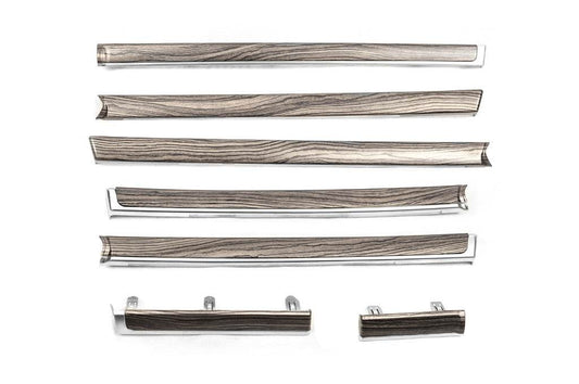 Wooden inserts on the doors (dark wood) for Toyota Land Cruiser 200 - Reelken Auto