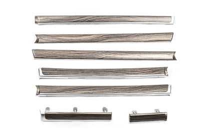 Wood door inserts (dark wood) for Toyota Land Cruiser 200 2007-2021 - image 1