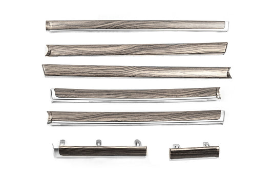 Wood door inserts (dark wood) for Toyota Land Cruiser 200 2007-2021 - image 1