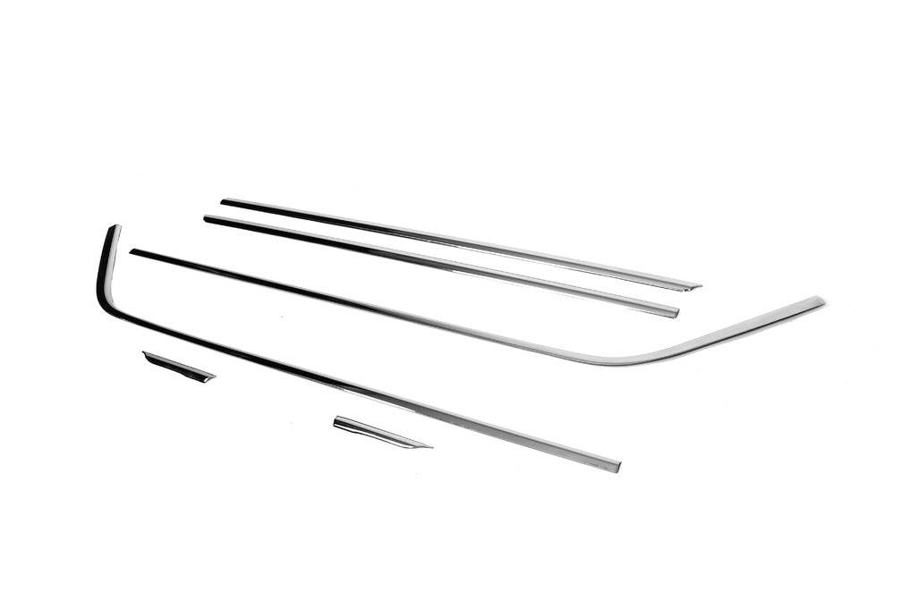 Edging glass (6 PCs, stainless steel) for Skoda Octavia III A7 2013-2019 - Reelken Auto