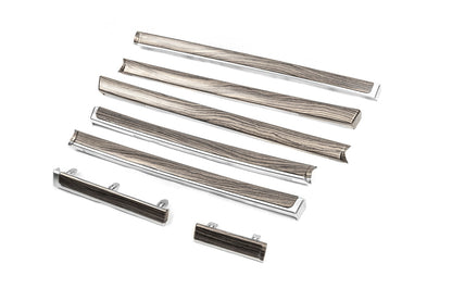 Wood door inserts (dark wood) for Toyota Land Cruiser 200 2007-2021 - image 2