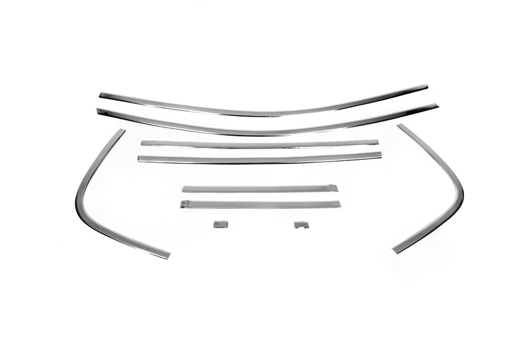 Upper window trim stainless steel (6 pcs) for Renault Megane II 2004-2009 - image 2