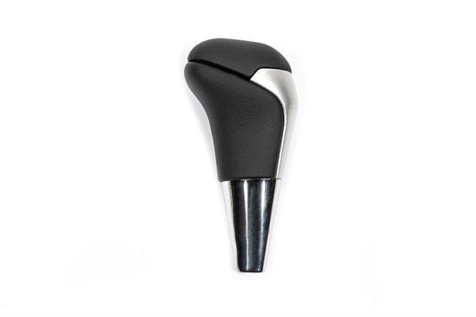 Gear shift knob (Black leather + gray color) for Toyota Land Cruiser Prado 150 - Reelken Auto