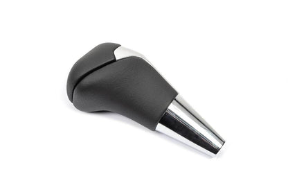 Gear shift knob (Black leather + gray color) for Toyota Land Cruiser 200 - Reelken Auto