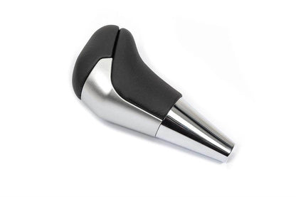Gear shift knob (Black leather + gray color) for Toyota Land Cruiser Prado 150 - Reelken Auto