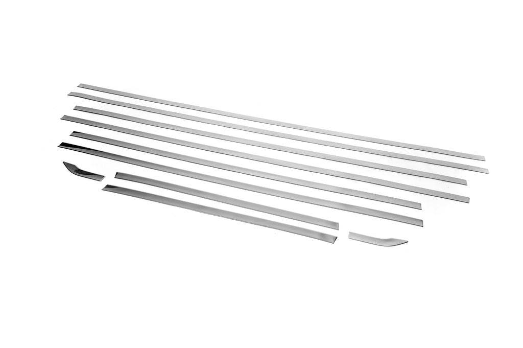 Bottom glass moldings long base (10 pieces, stainless steel.) for Man TGE - Reelken Auto