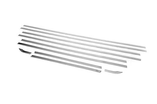 Bottom glass moldings long base (10 pieces, stainless steel.) for Man TGE - Reelken Auto