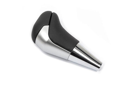 Gear shift knob (Black leather + gray color) for Toyota Land Cruiser 200 - Reelken Auto