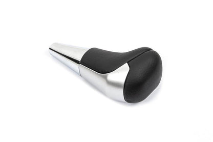 Gear shift knob (Black leather + gray color) for Toyota Land Cruiser 200 - Reelken Auto
