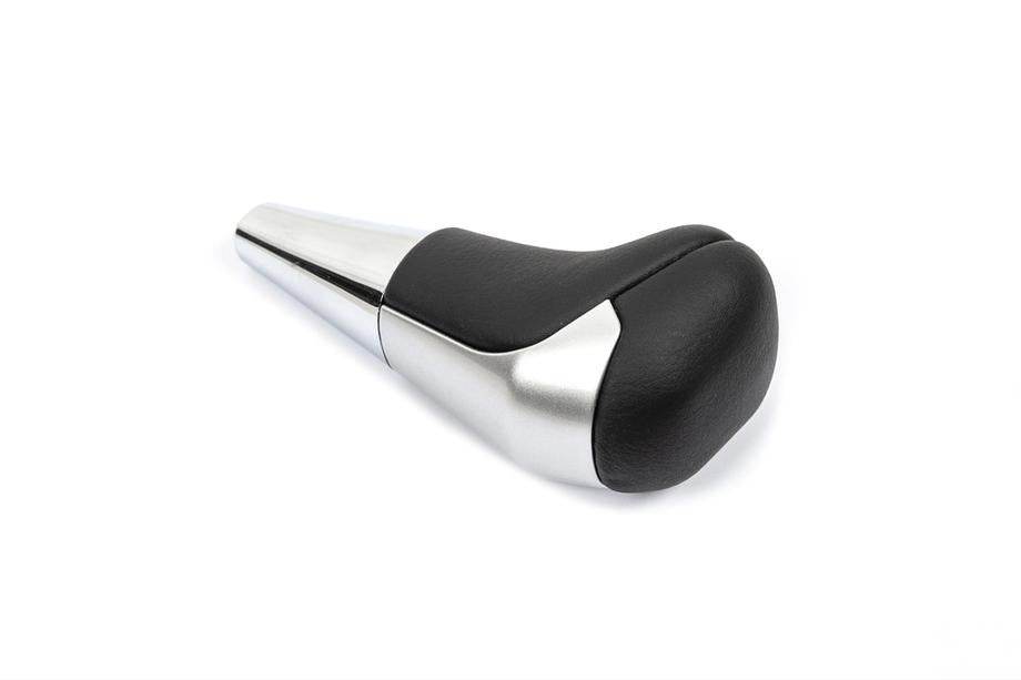 Gear shift knob (Black leather + gray color) for Toyota Land Cruiser Prado 150 - Reelken Auto