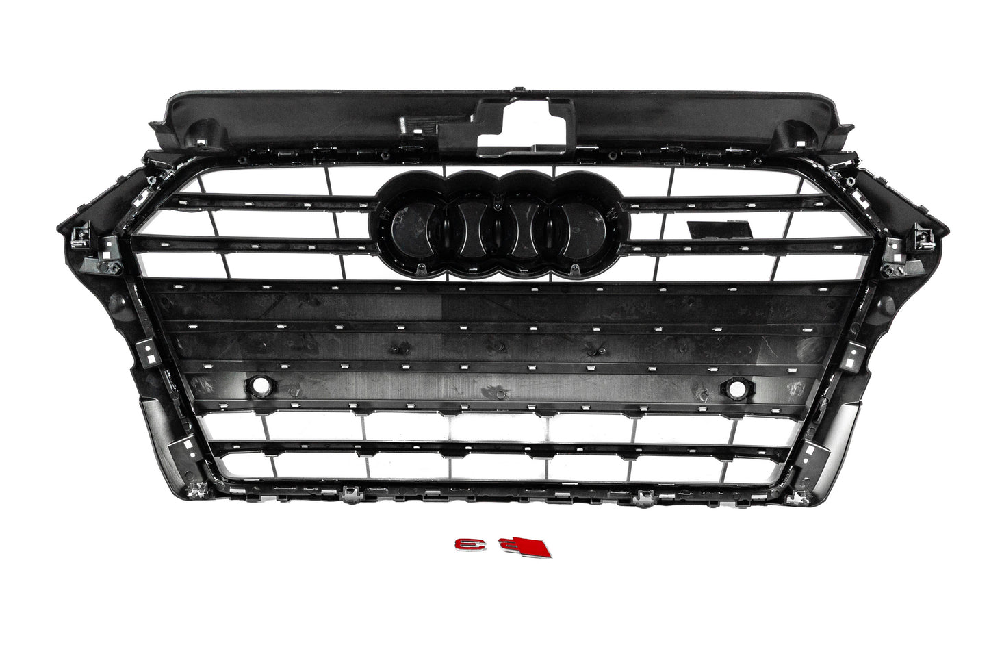 Front Grille S-Style (2016-2020, gray with chrome) for Audi A3 2012-2020 - image 4