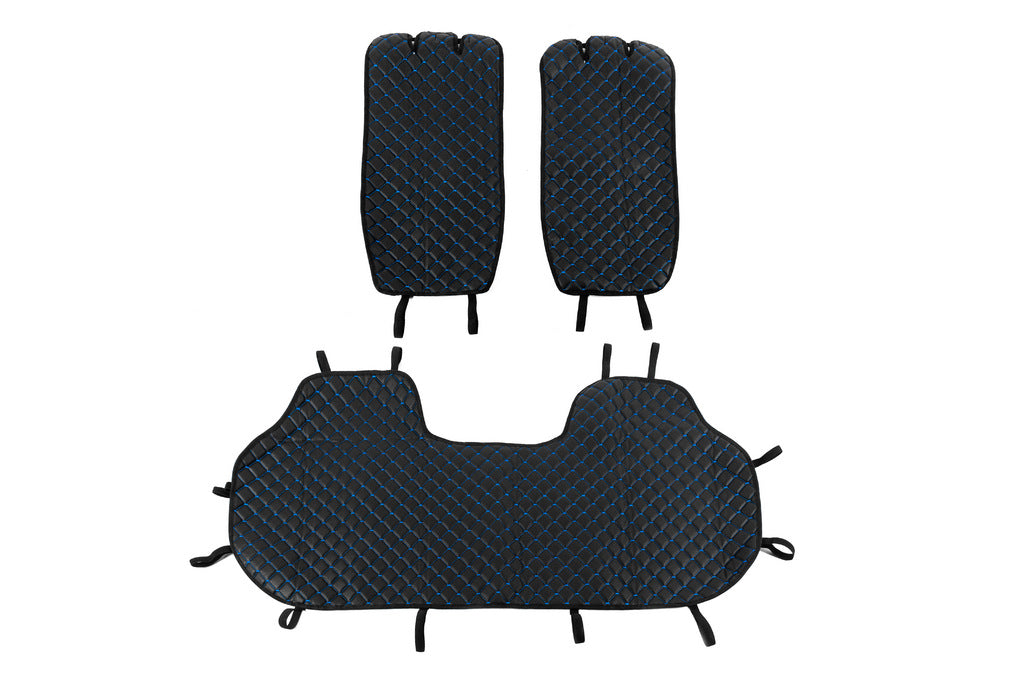 Rear seat covers (set, Black with blue thread) - image 1