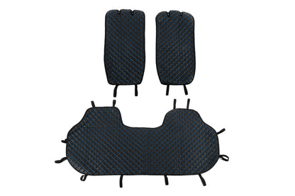 Rear seat covers (set, Black with blue stitching) - image 1