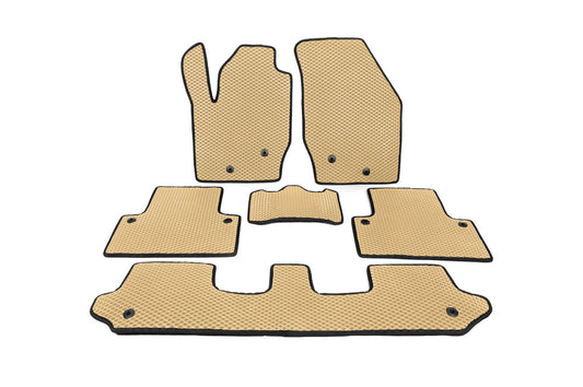 EVA Floor Mats Polyurethane Beige for Volvo XC90 2002-2014 - image 1
