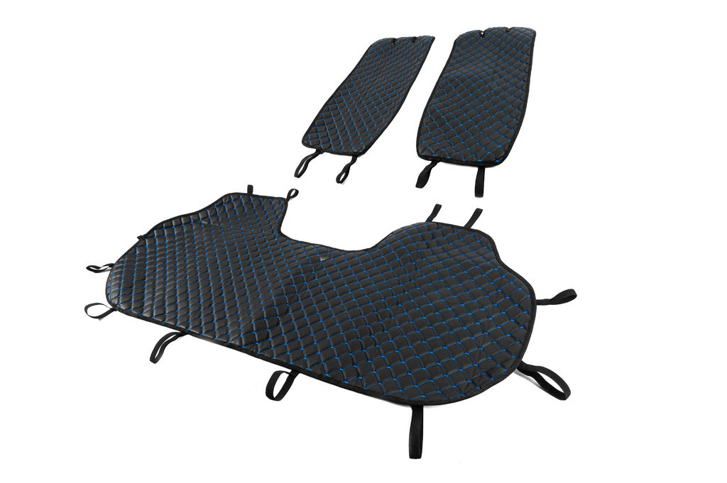 Rear seat covers (set, Black with blue thread) - image 2